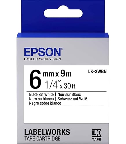 Amazon.com: Epson LabelWorks Standard Tape Cartridge ~1/2